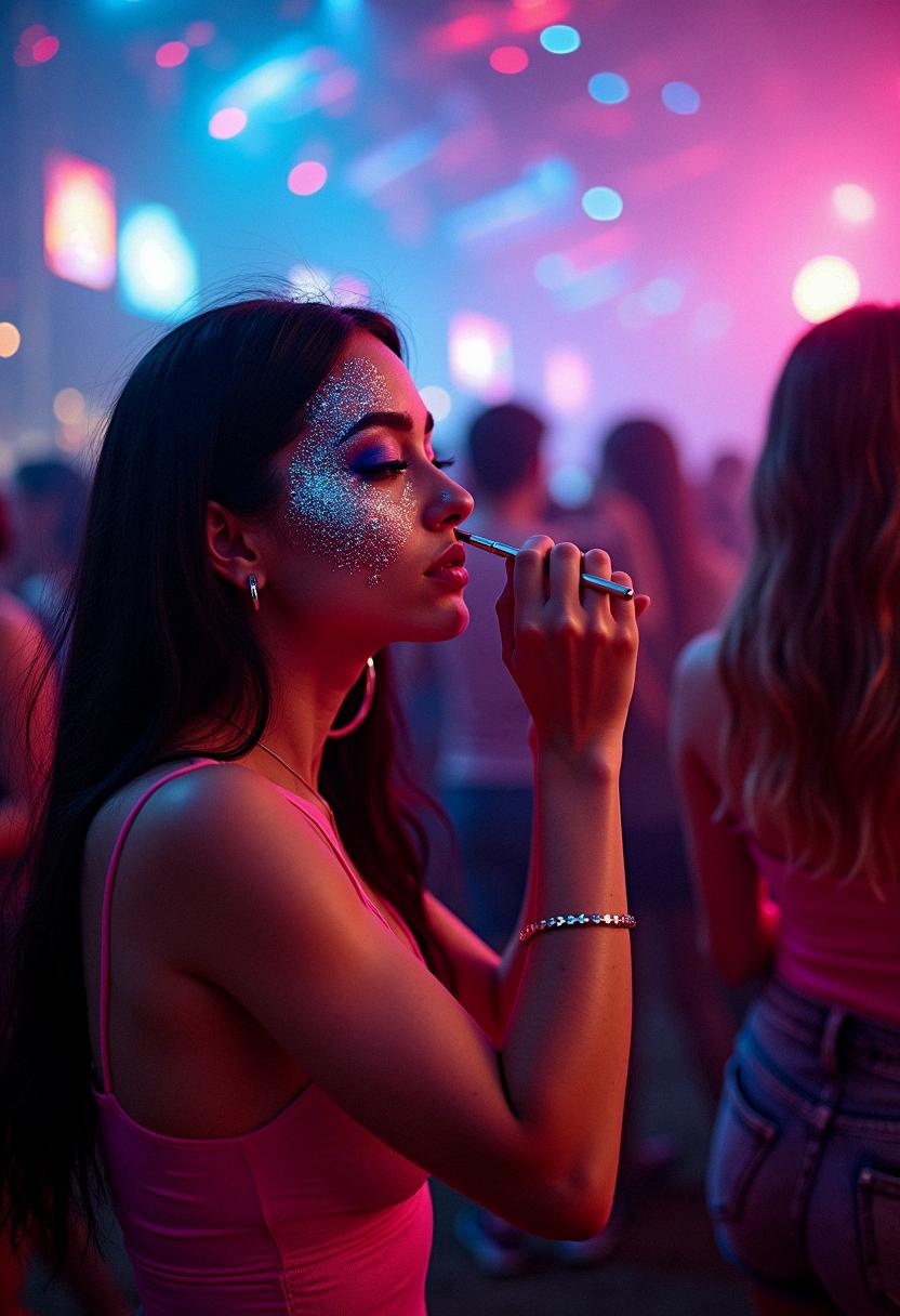 festival makeup rave