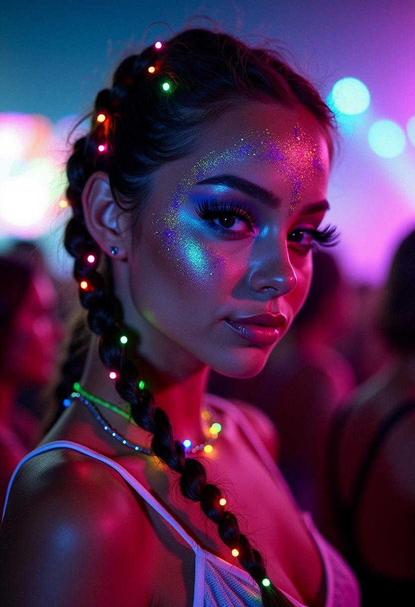 festival makeup rave