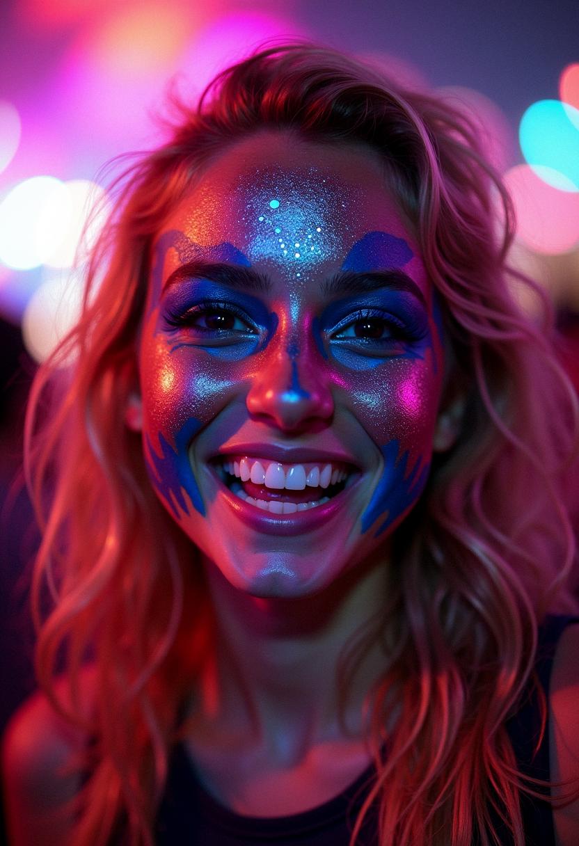 festival makeup rave