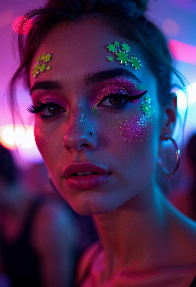 festival makeup rave