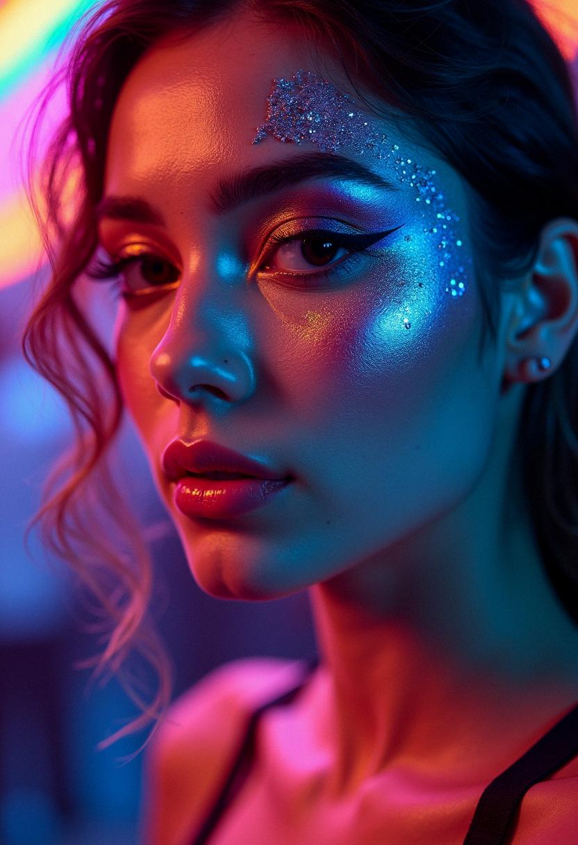 festival makeup rave