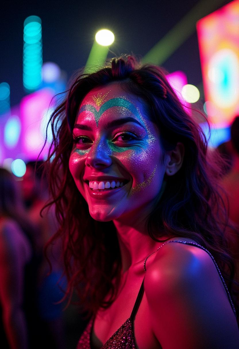 festival makeup rave