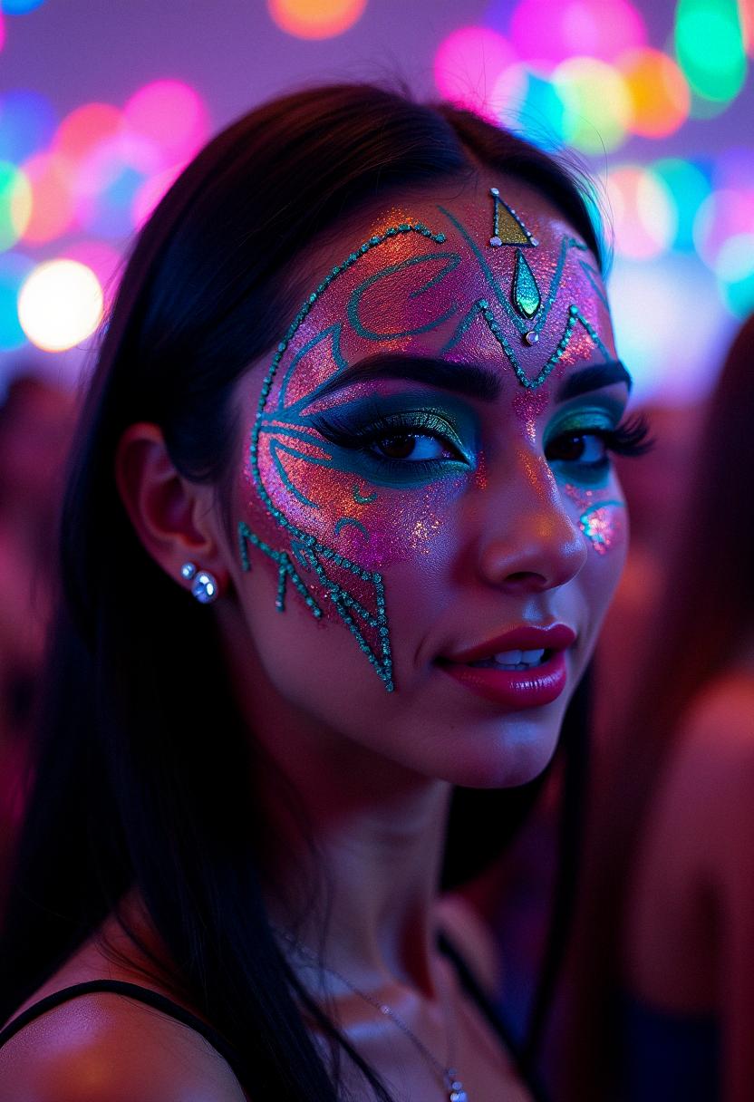 festival makeup rave