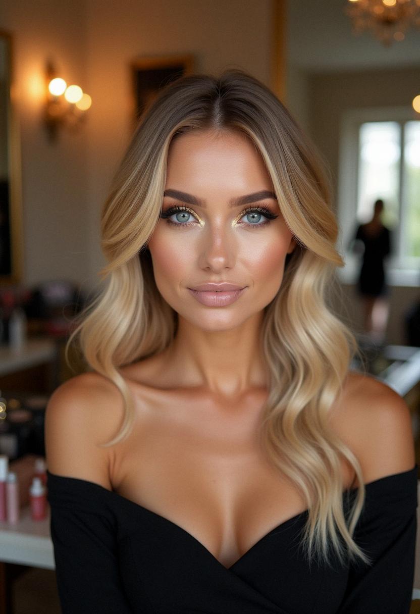 formal makeup for blondes