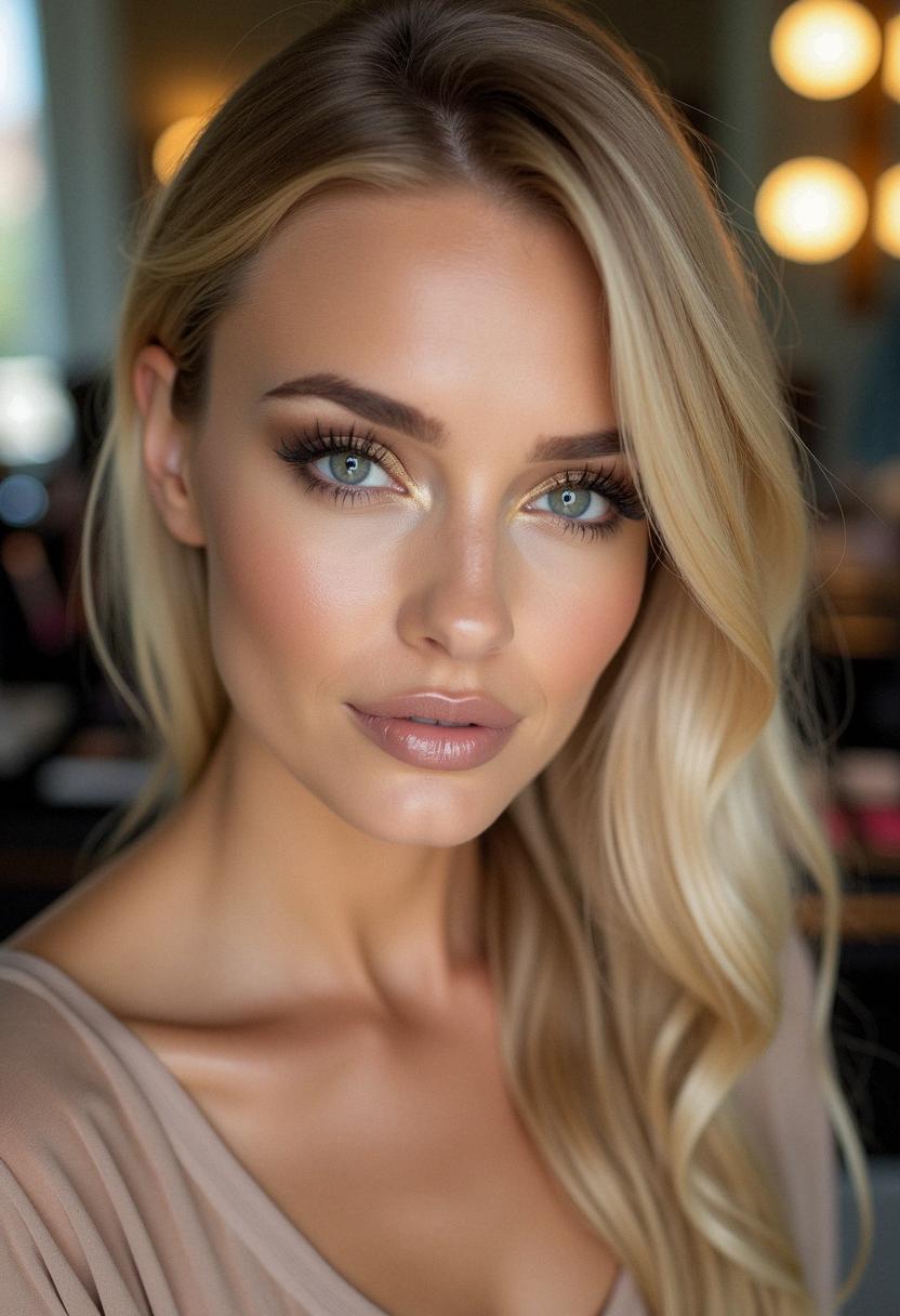 formal makeup for blondes