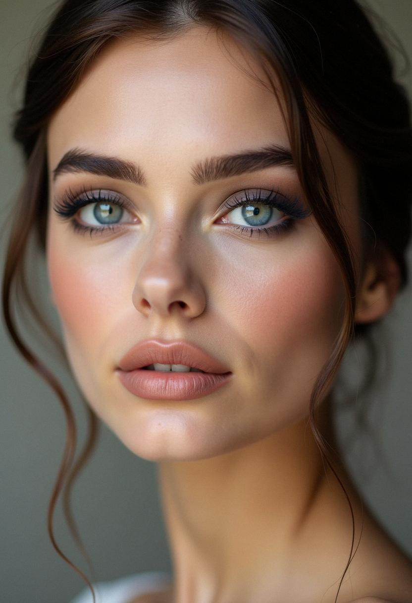 formal makeup for blue eyes