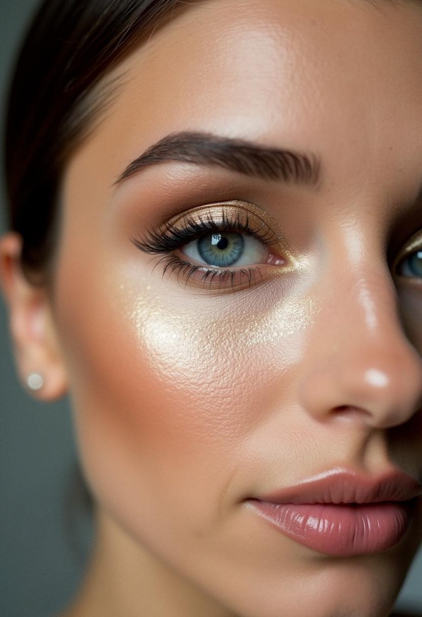 formal makeup for blue eyes