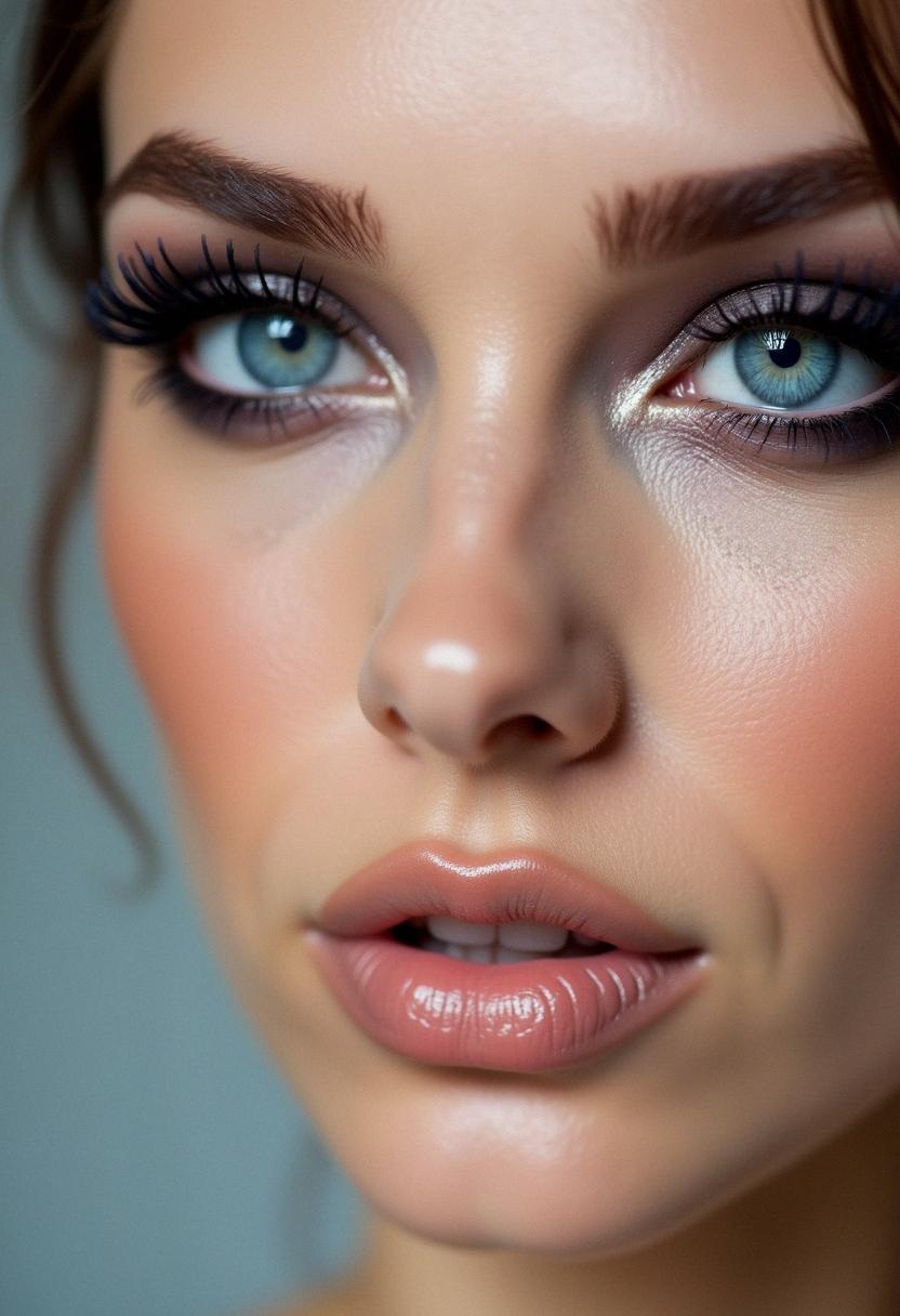 formal makeup for blue eyes