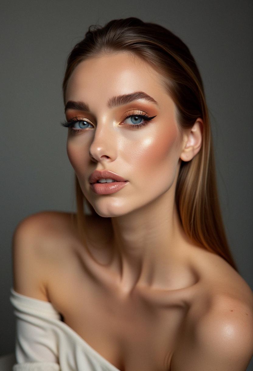 formal makeup for blue eyes