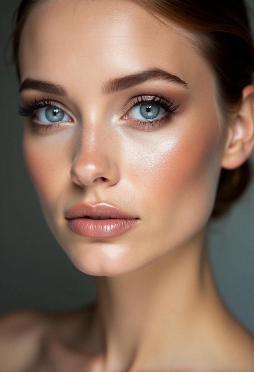 formal makeup for blue eyes