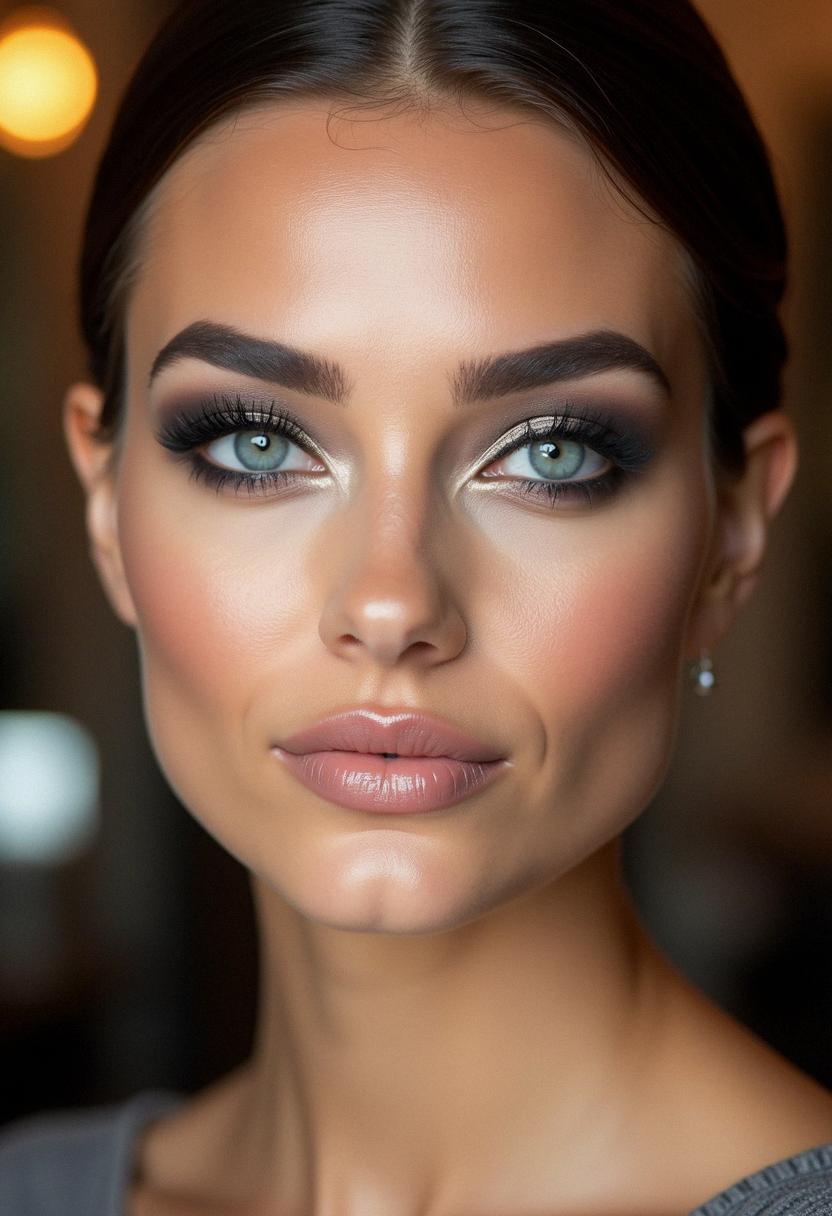 formal makeup for blue eyes