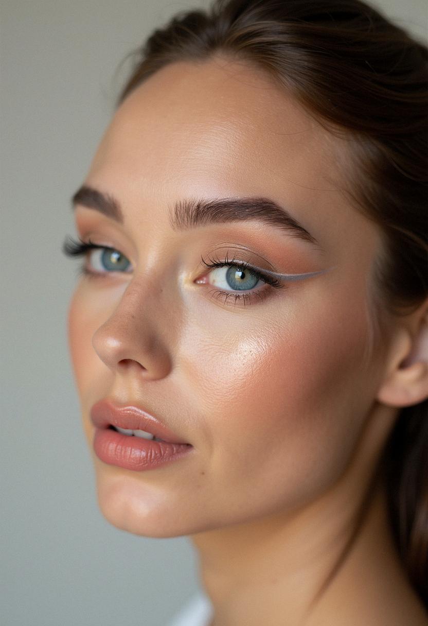 formal makeup for blue eyes