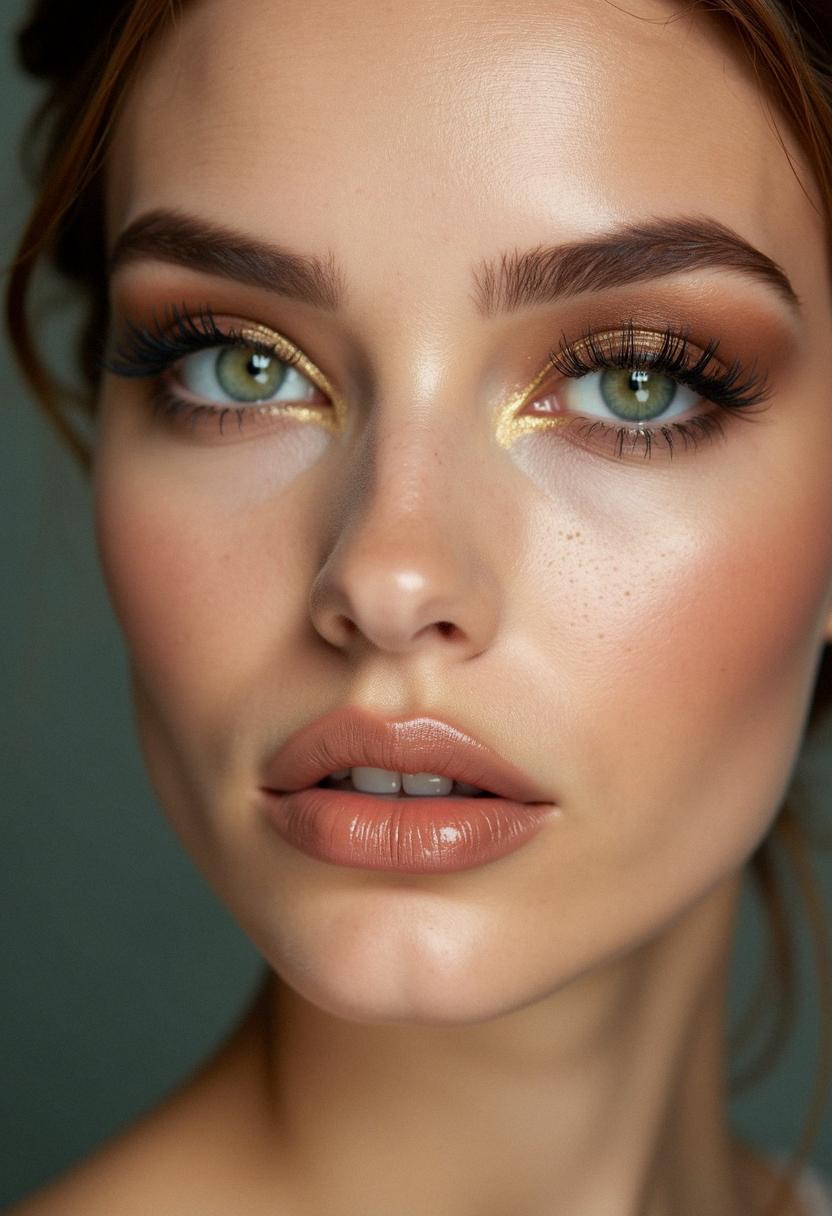 formal makeup green eyes