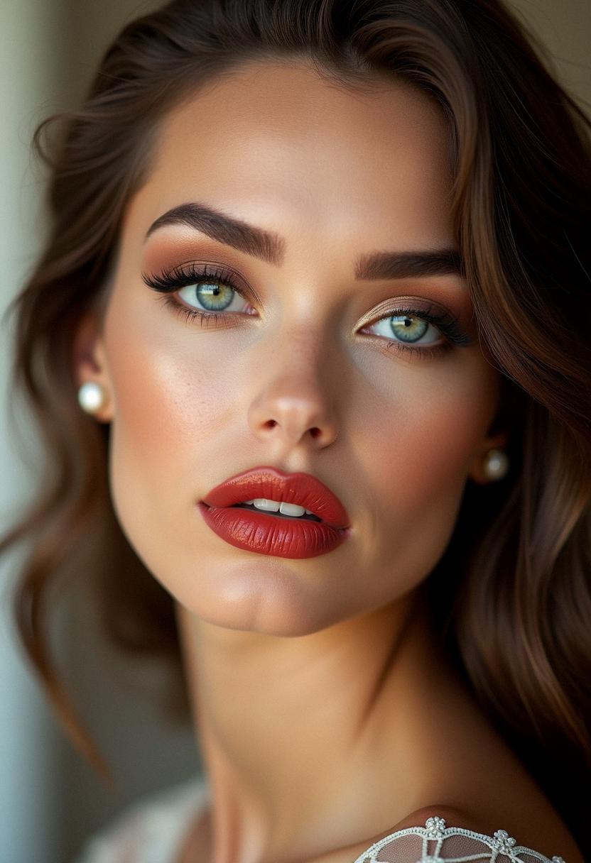 formal makeup green eyes