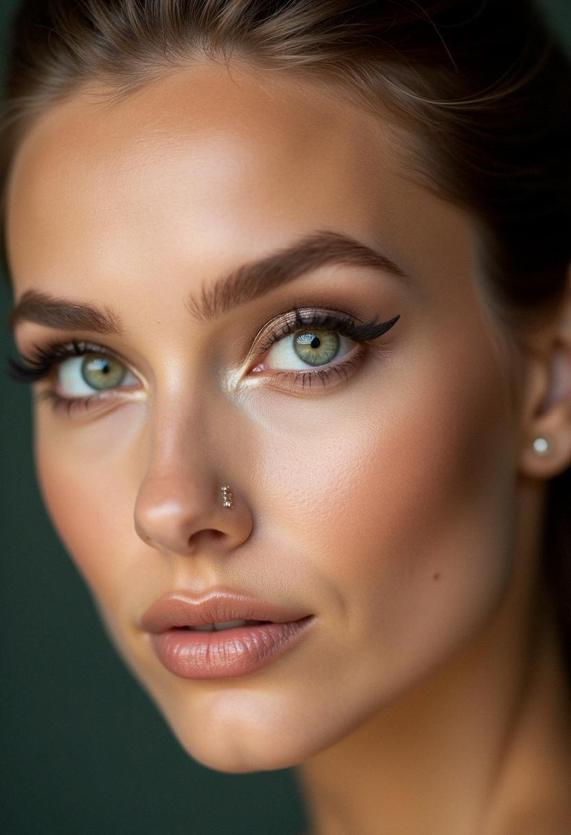 formal makeup green eyes