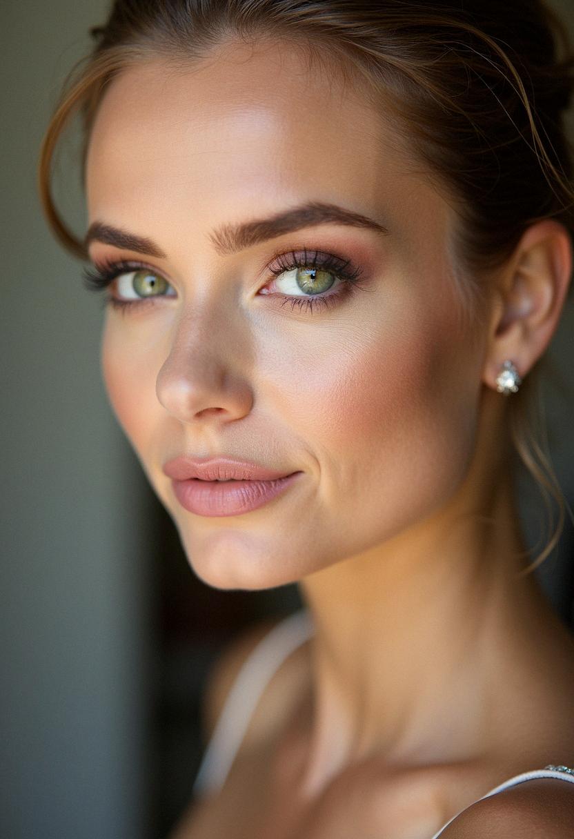 formal makeup green eyes