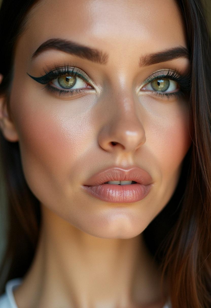 formal makeup green eyes