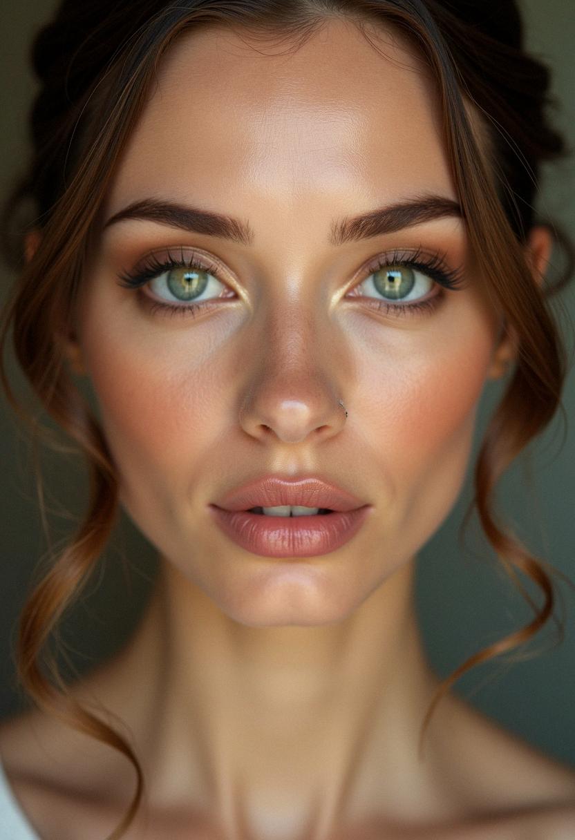 formal makeup green eyes