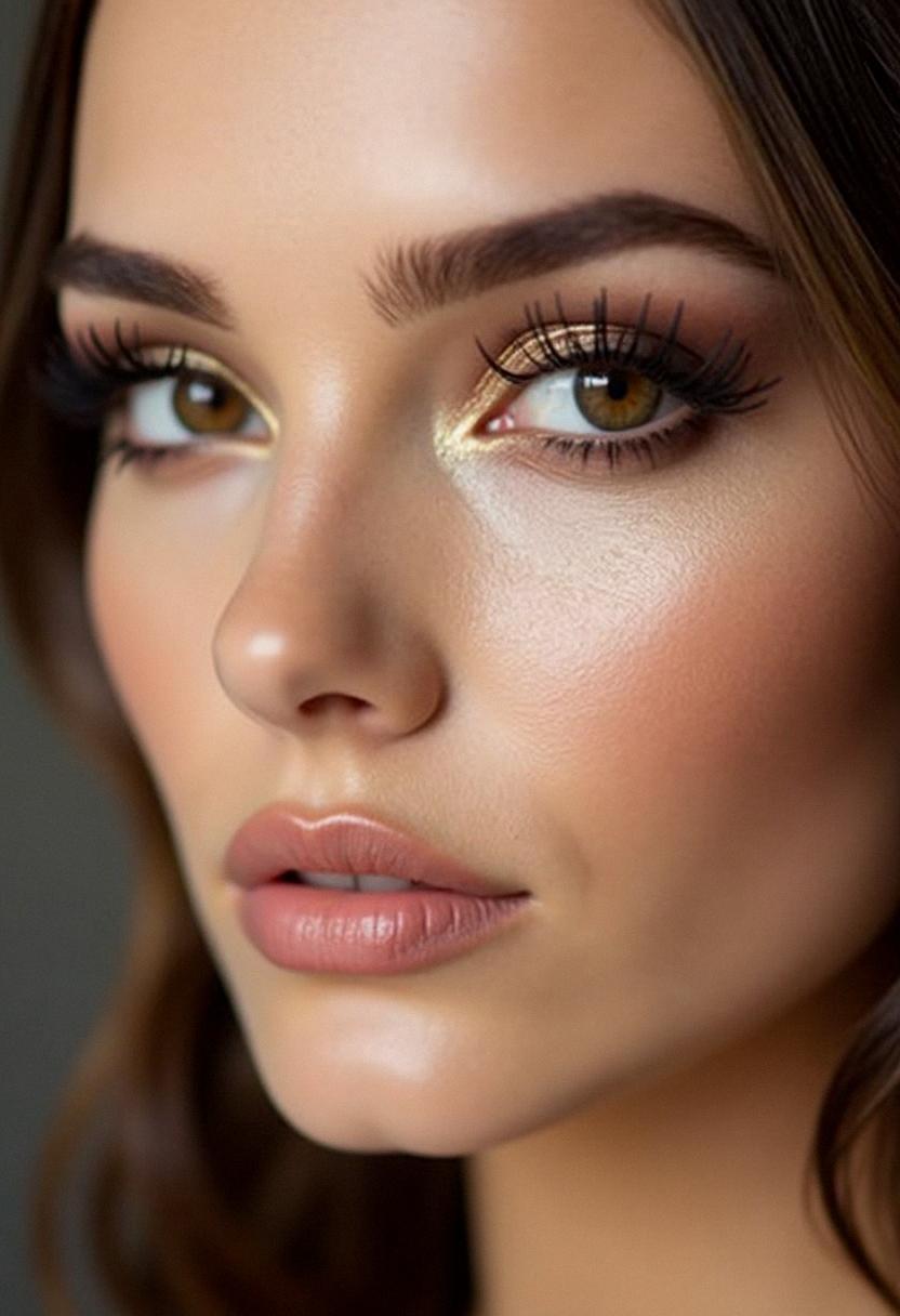 glam makeup hazel eyes