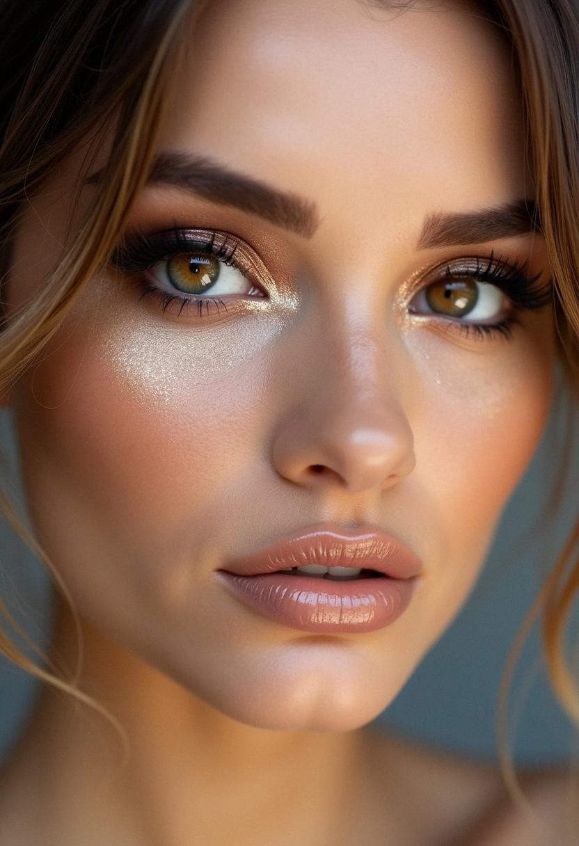 glam makeup hazel eyes