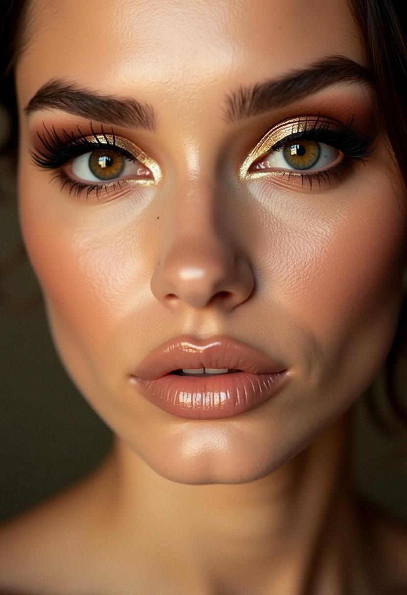 glam makeup hazel eyes