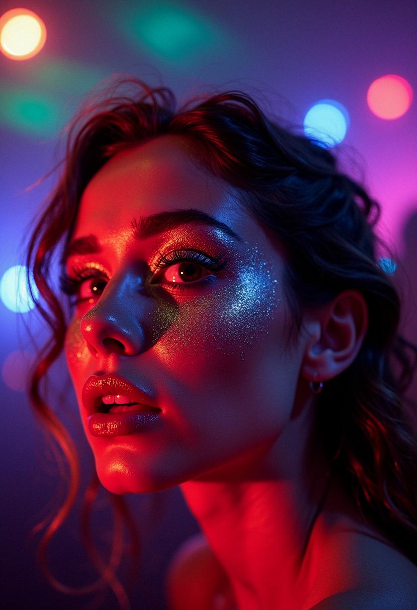 glitter makeup rave