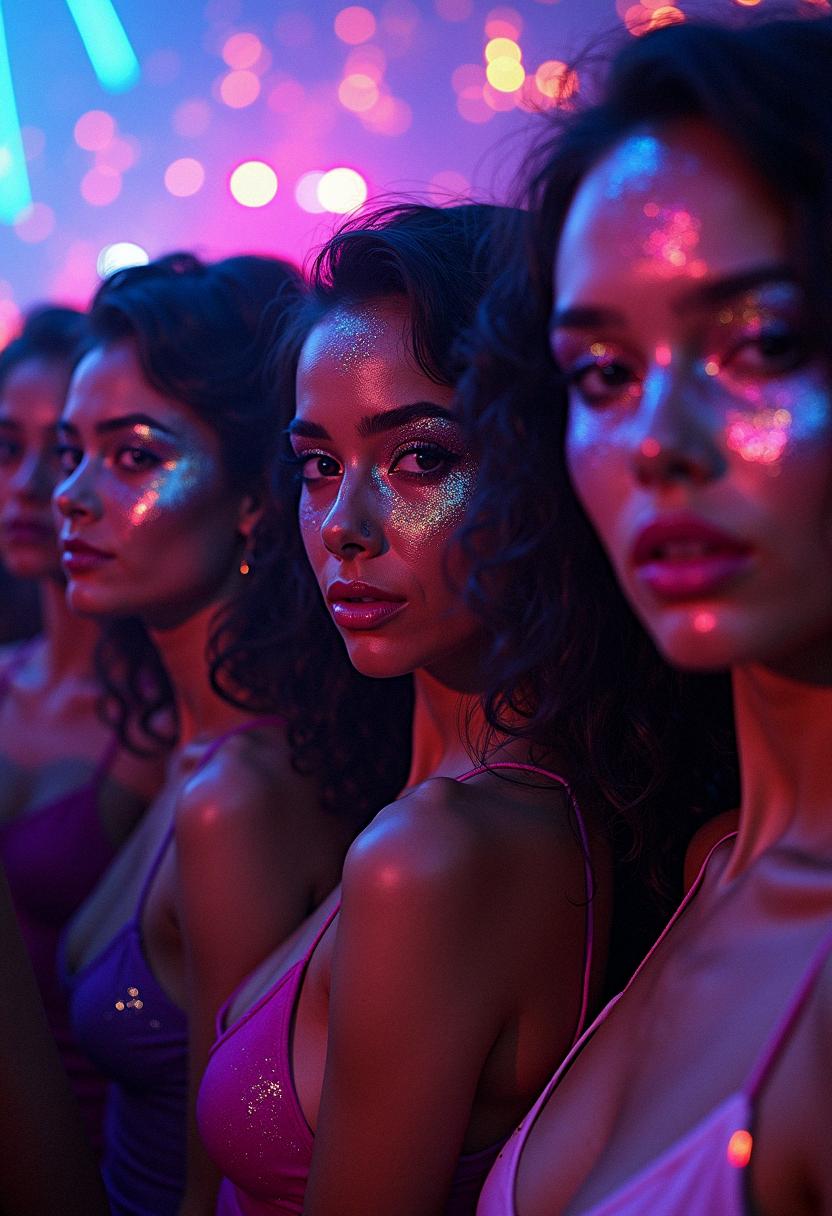 glitter makeup rave