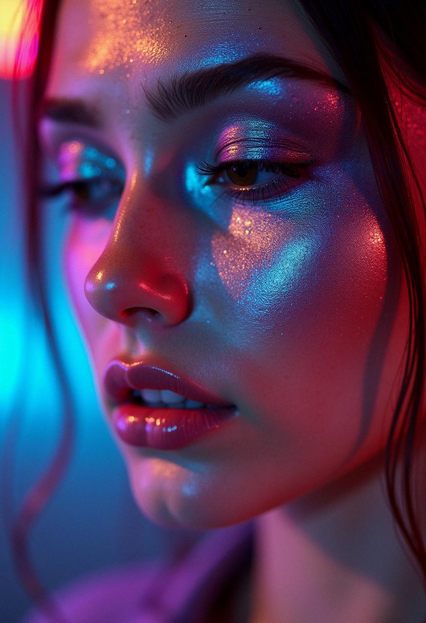 glitter makeup rave