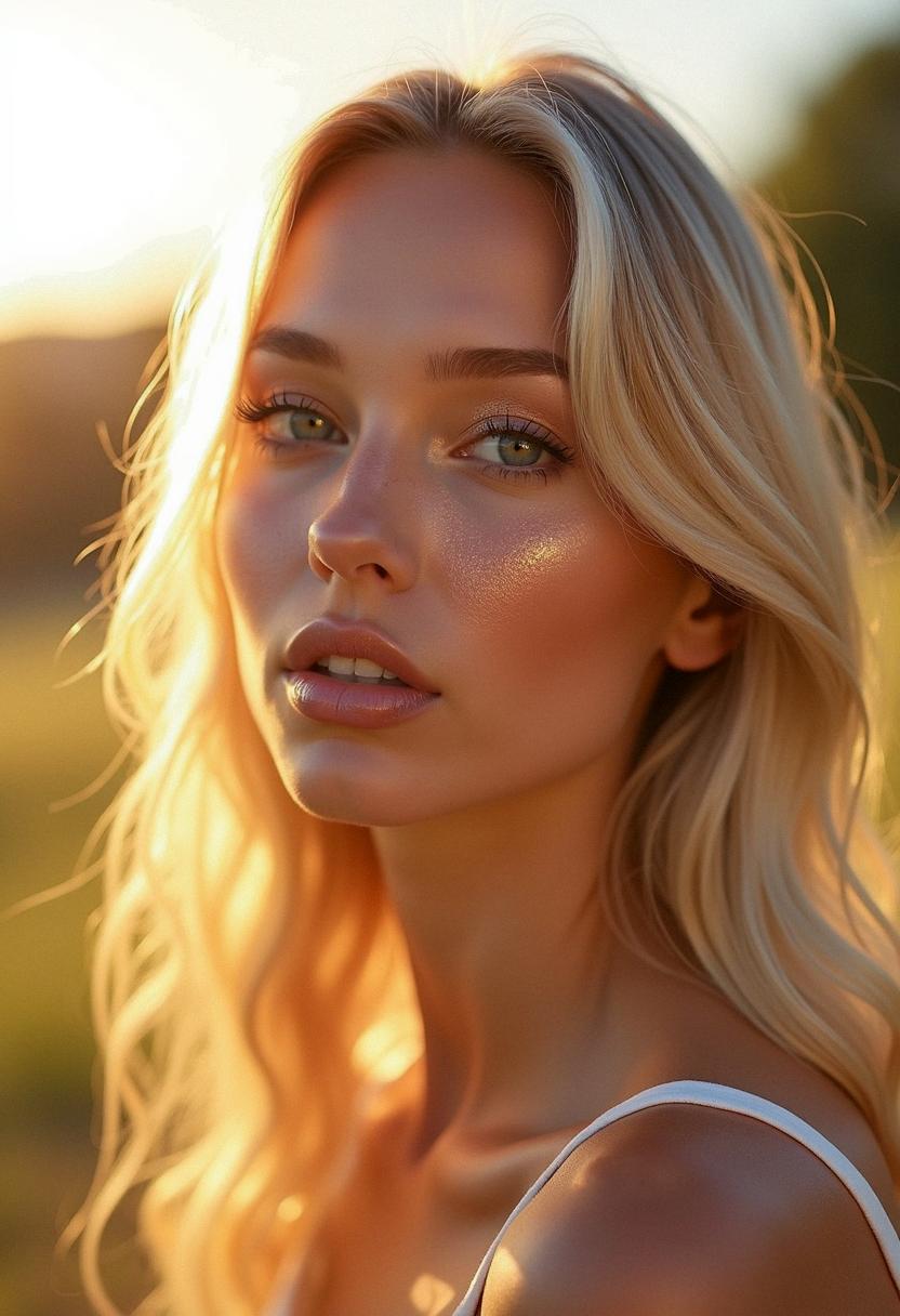 glowy makeup for blondes