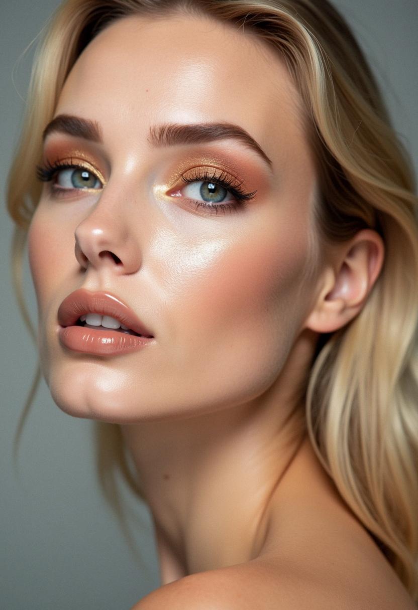 glowy makeup for blondes