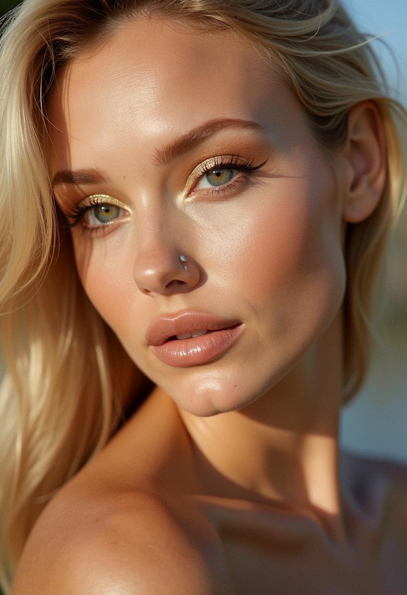 glowy makeup for blondes