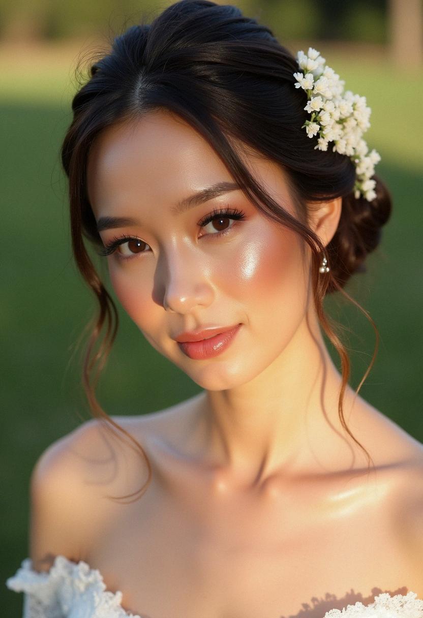 glowy makeup wedding
