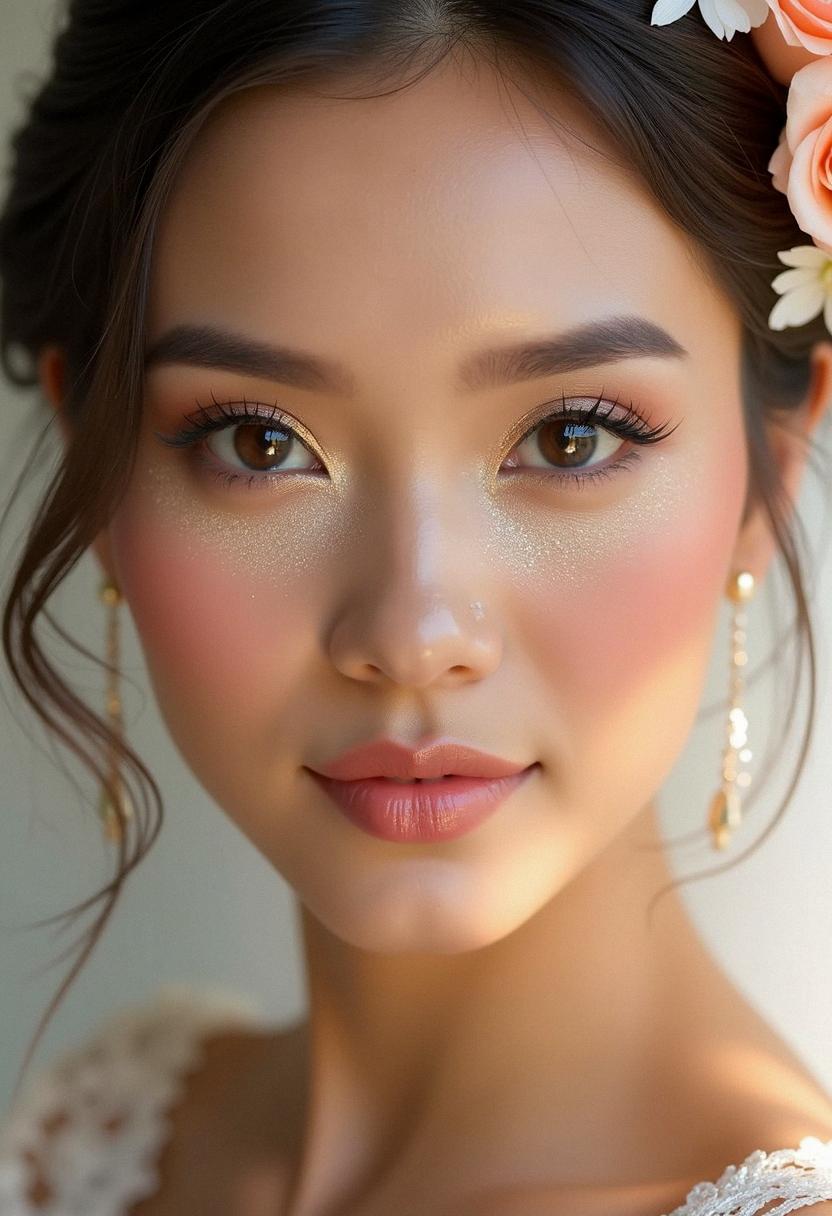 glowy makeup wedding