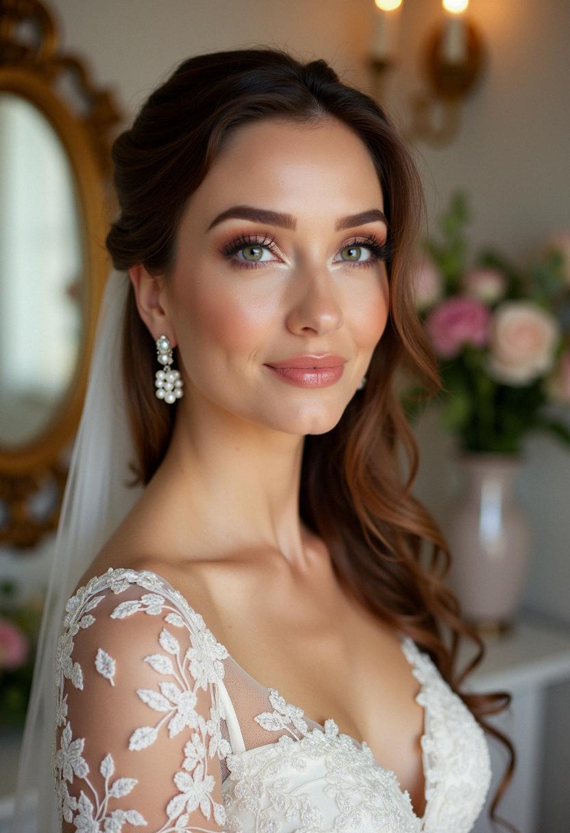 glowy makeup wedding