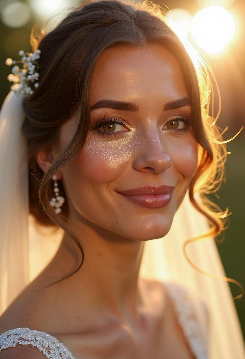 glowy makeup wedding