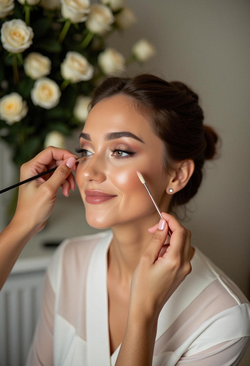 glowy makeup wedding