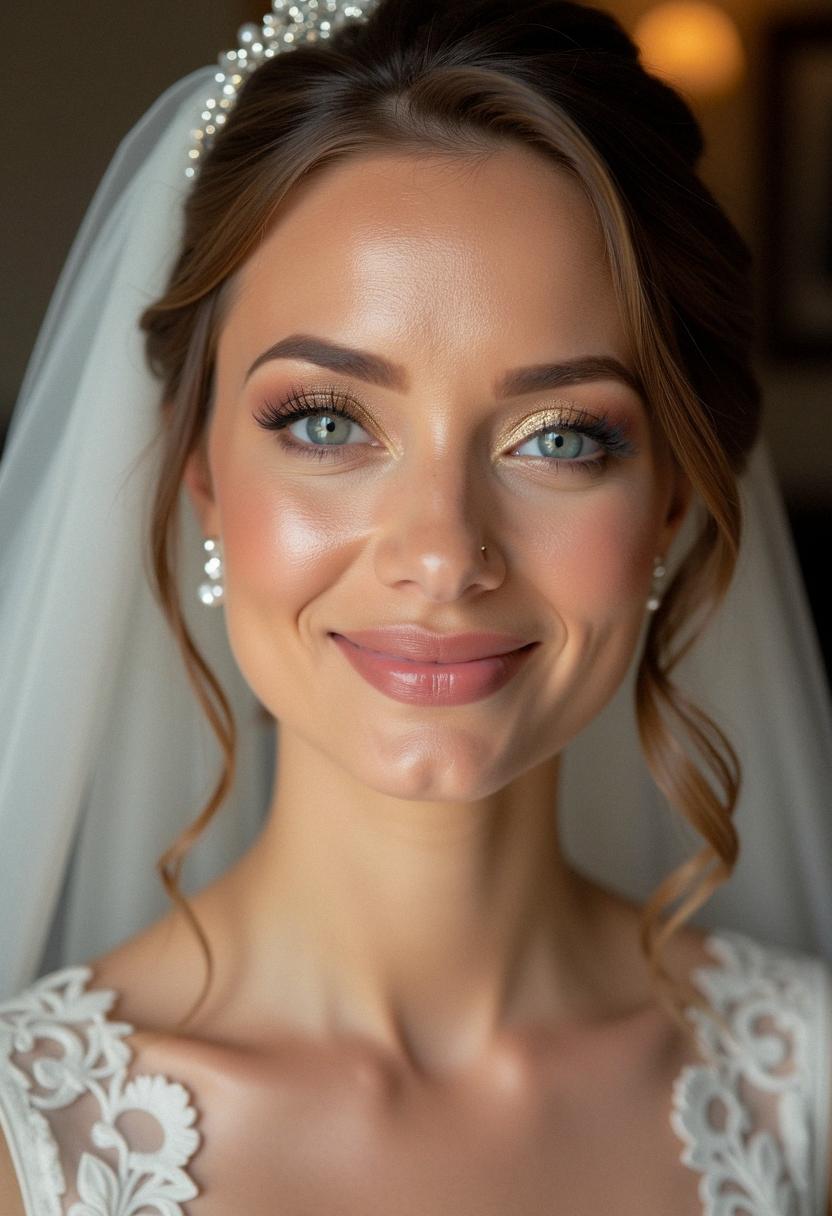 glowy makeup wedding