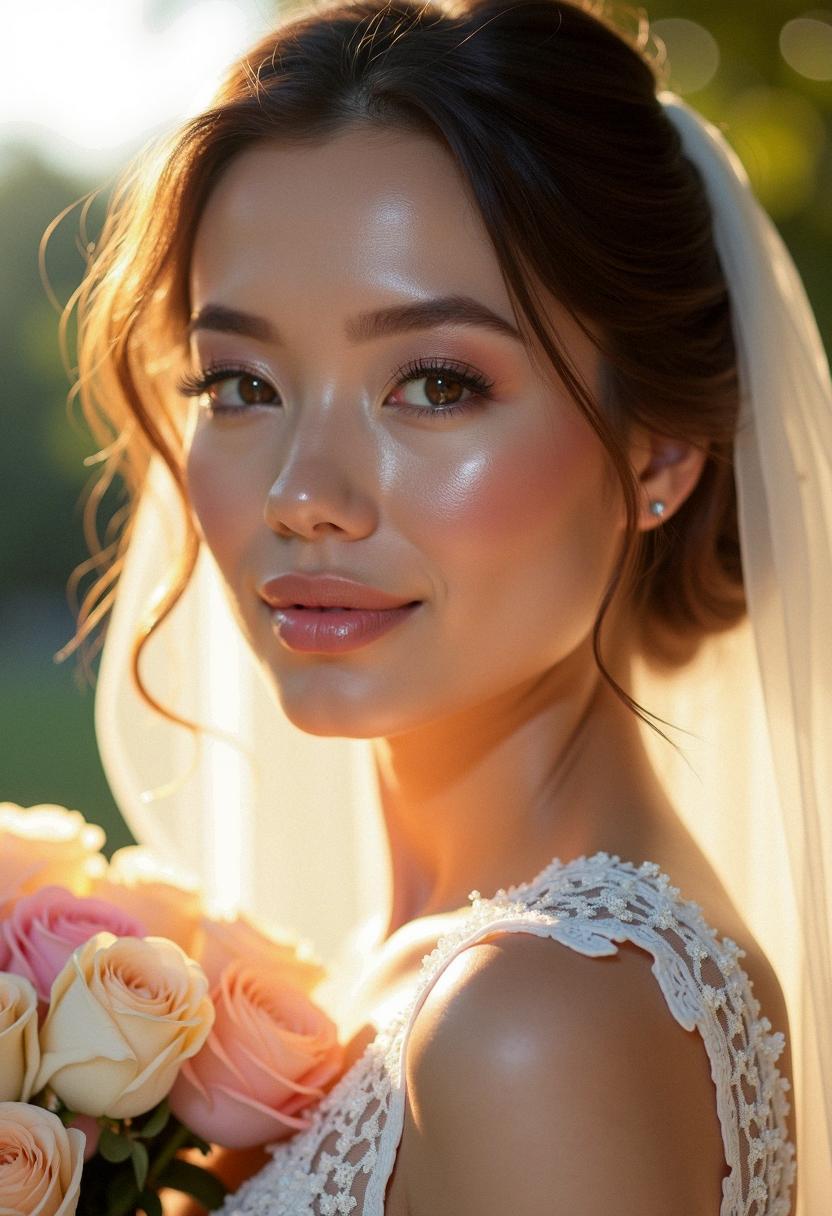 glowy makeup wedding