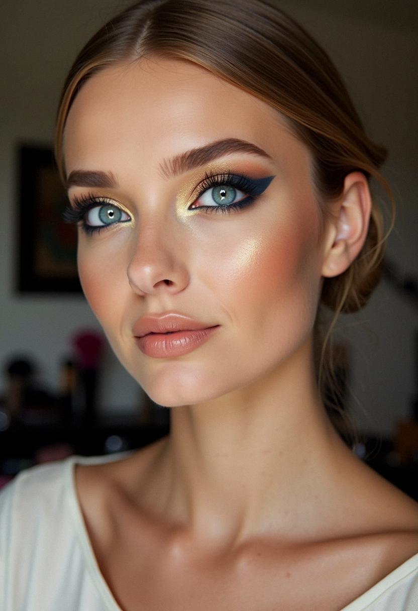 gorgeous makeup for blue eyes
