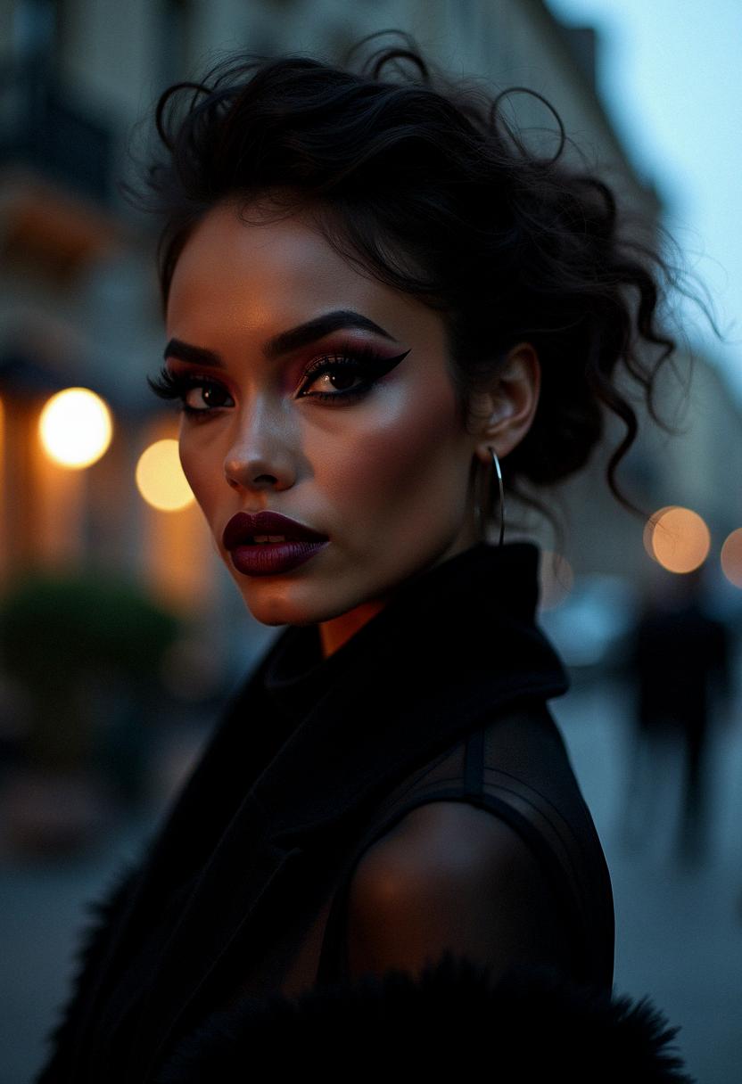 goth makeup dark skin