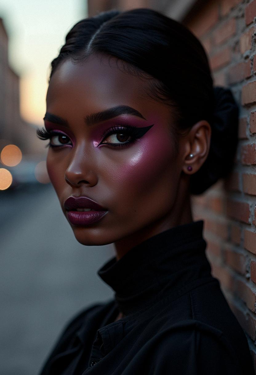 goth makeup dark skin