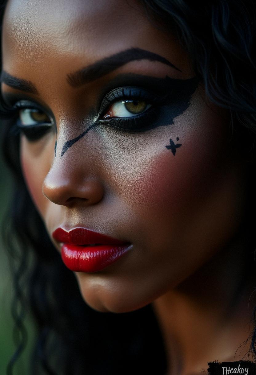 goth makeup dark skin