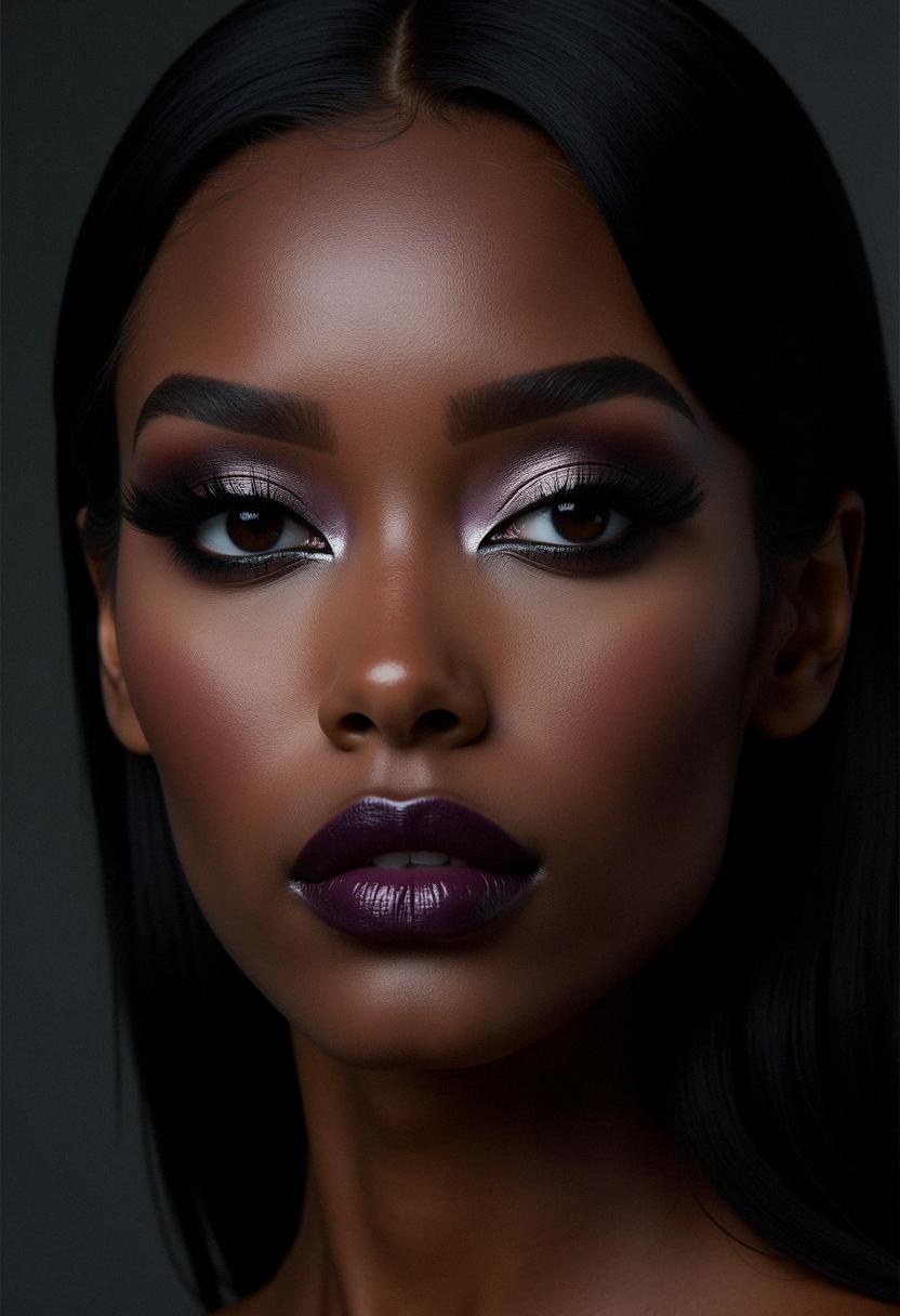 goth makeup dark skin