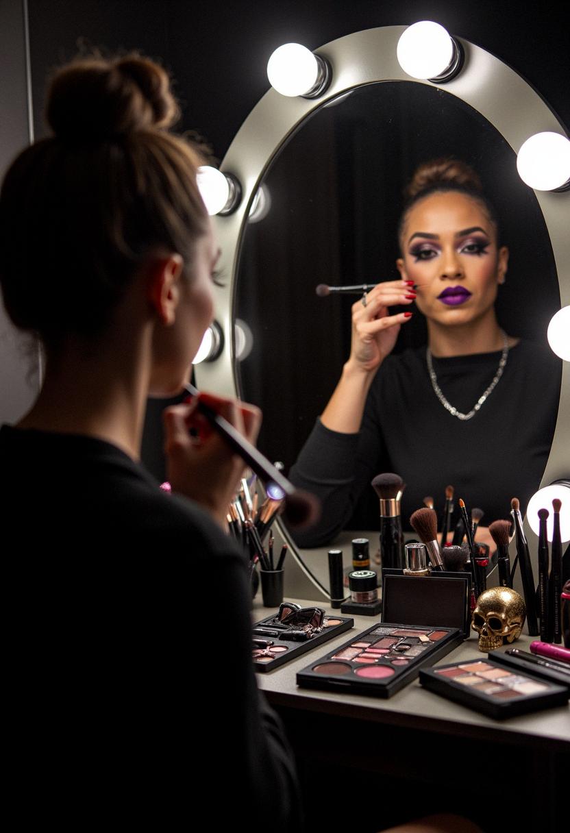 goth makeup dark skin