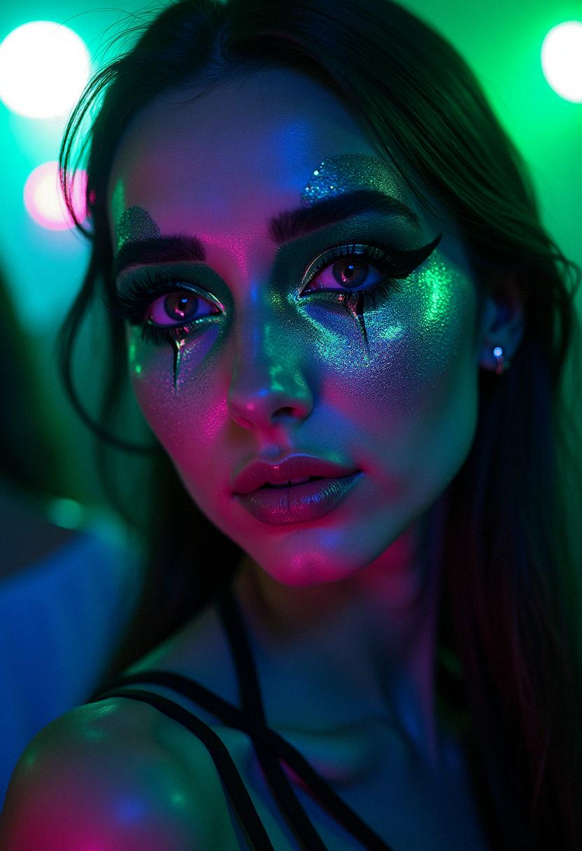 green eye makeup rave