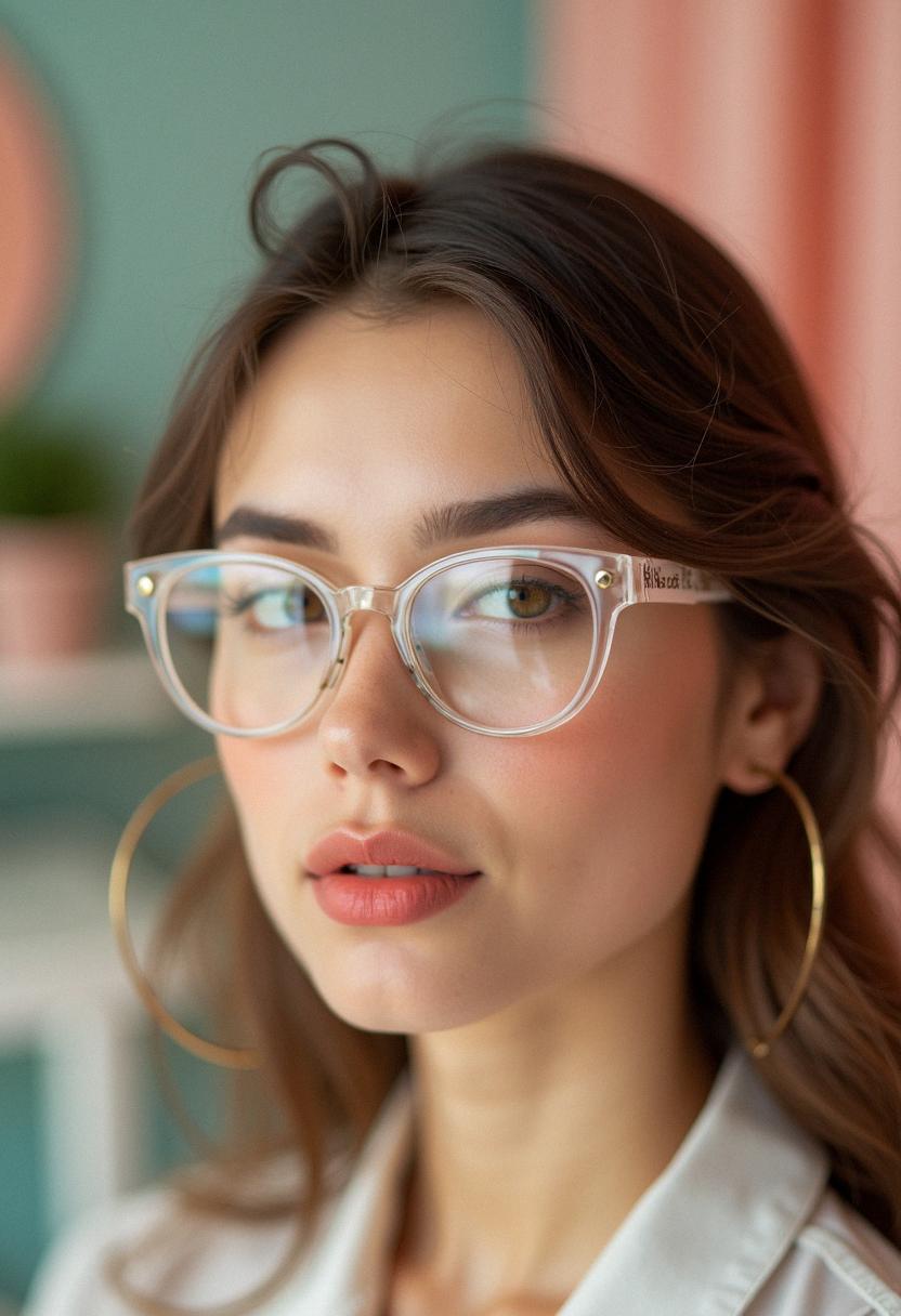 light makeup with glasses