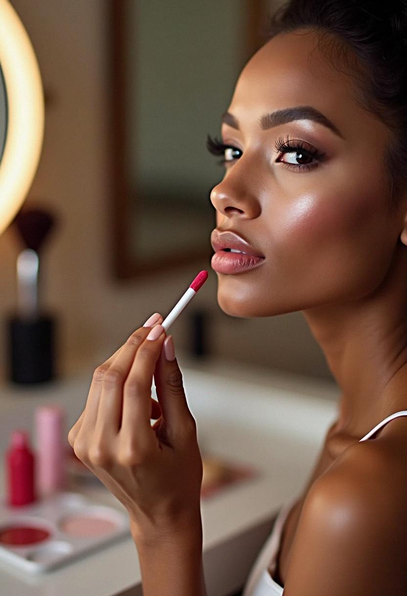 lip gloss makeup look