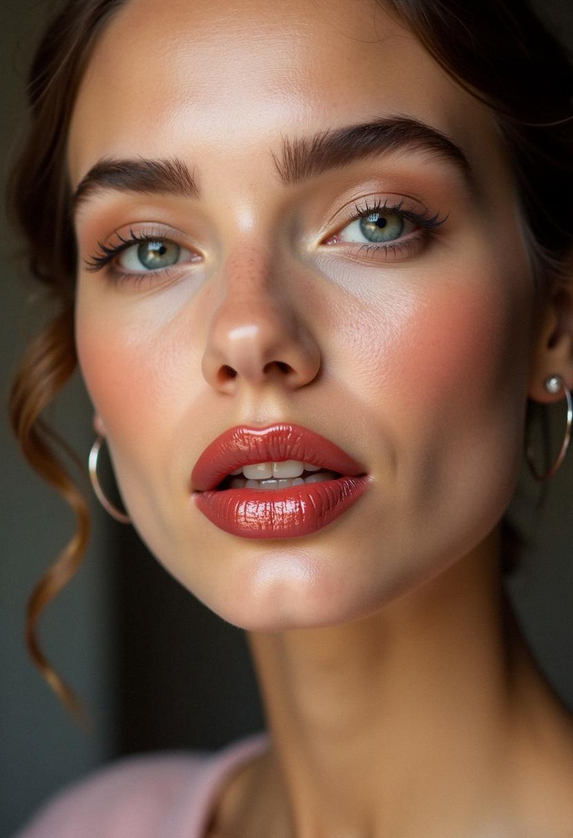 lip gloss makeup look