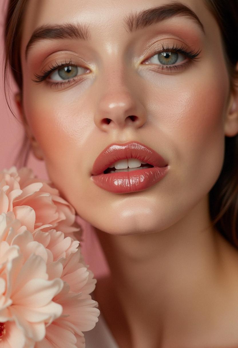 lip gloss makeup look