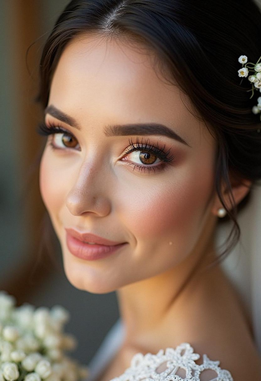 makeup bride brown eyes